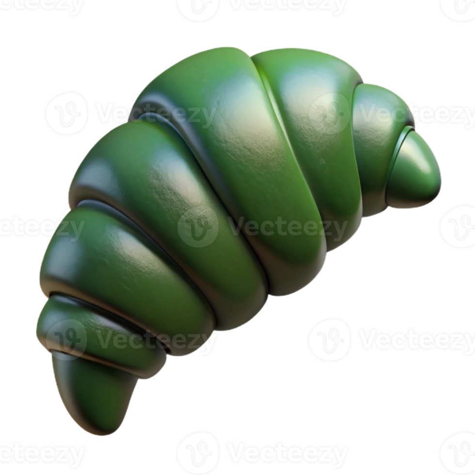 3D Green Spiral Shape Render png