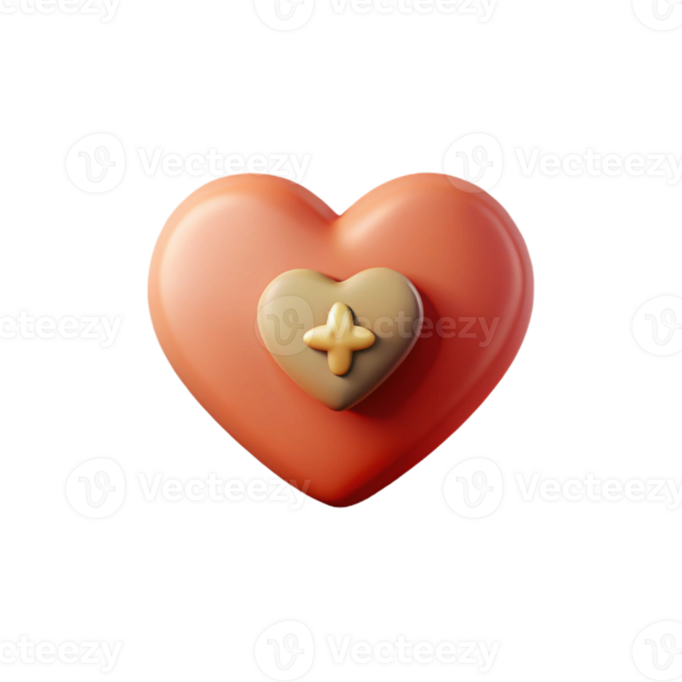 Heart with Cross Symbol png