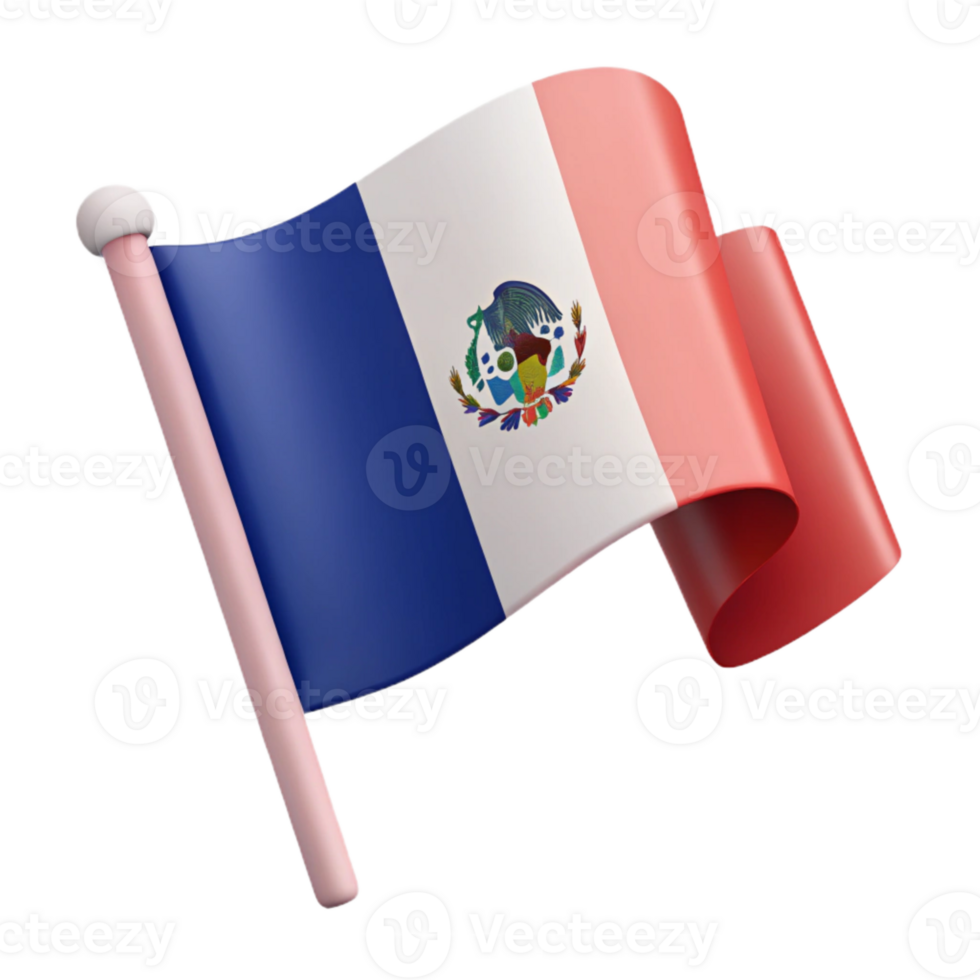 Waving Guatemalan Flag with Coat of Arms png