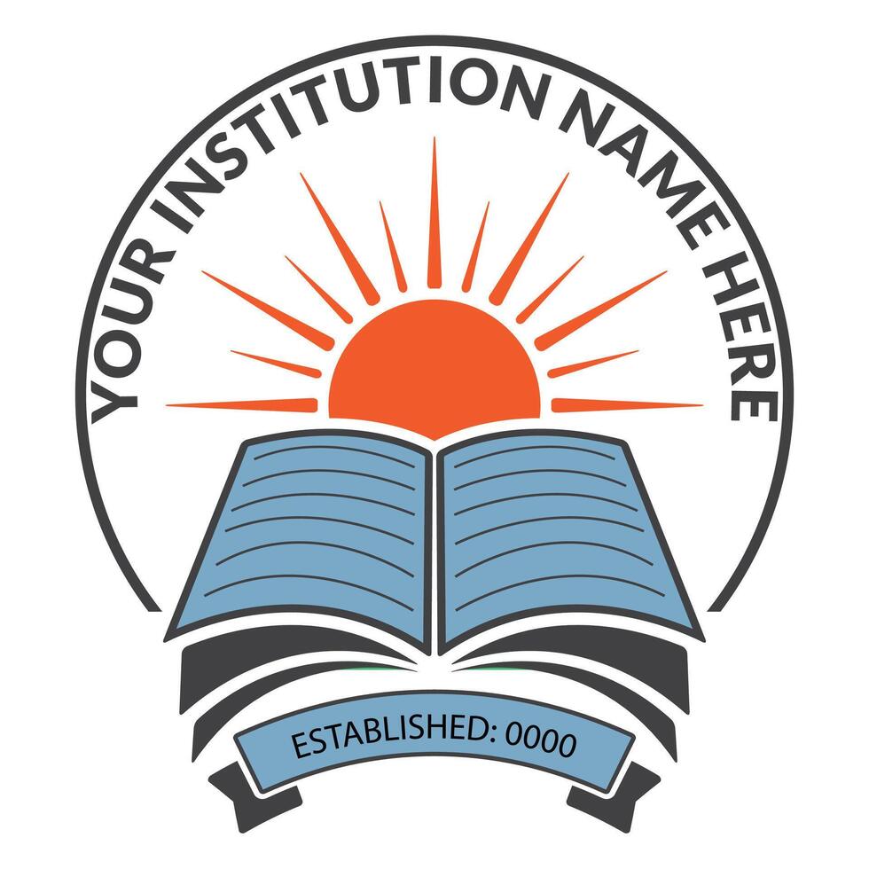 Education logo design template and school monogram vector