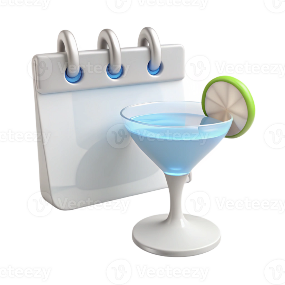 Calendar With Cocktail and Lime png
