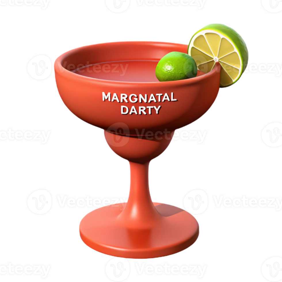 Margarita Glass with Lime png