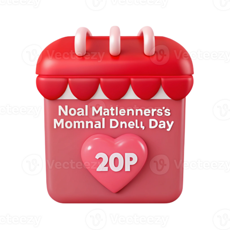 Calendar with Heart and 20P png