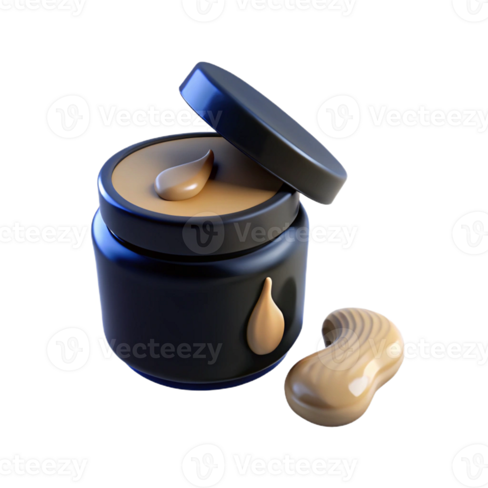 Jar of Creamy Peanut Butter with a Nut png