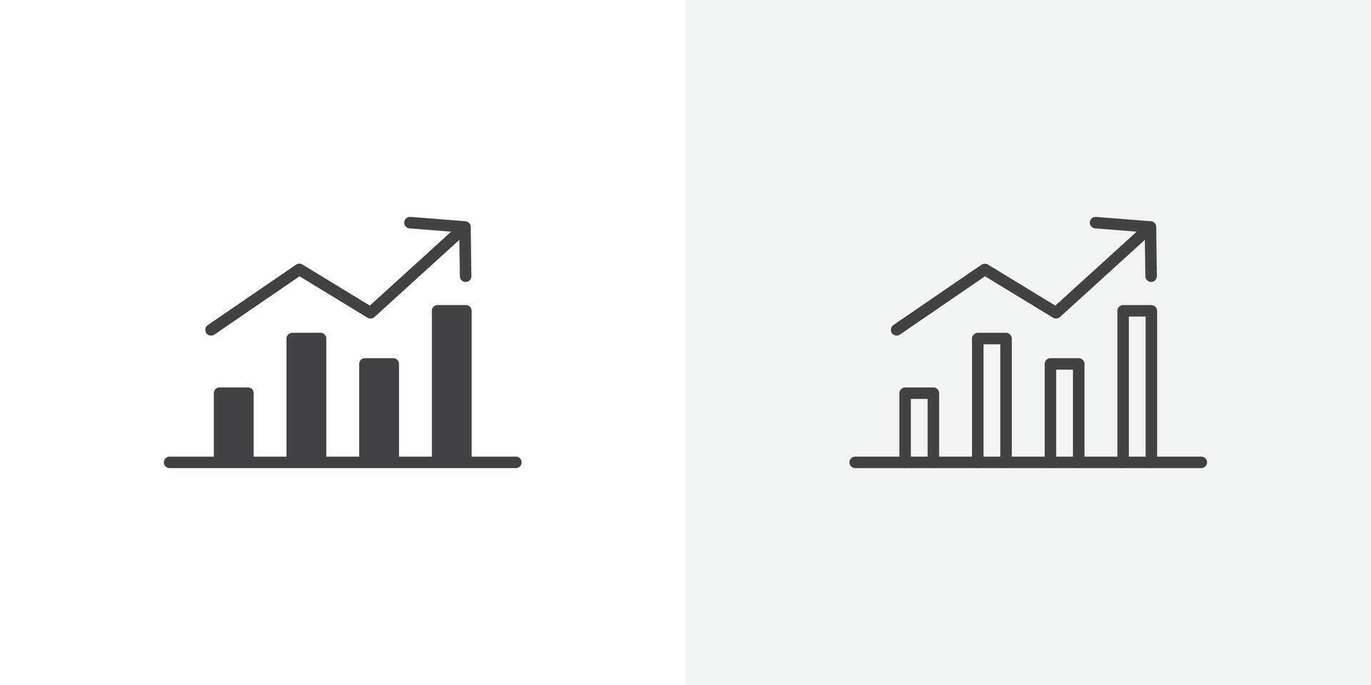 Analytic vecor icon set vector