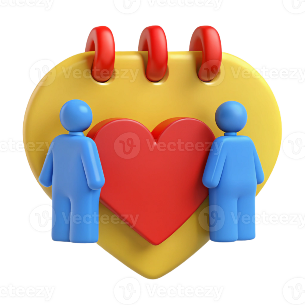 Heart Calendar Reminder for Special Occasion png