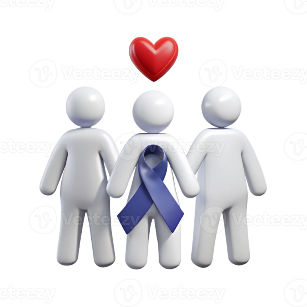 Support and Unity with a Purple Ribbon png