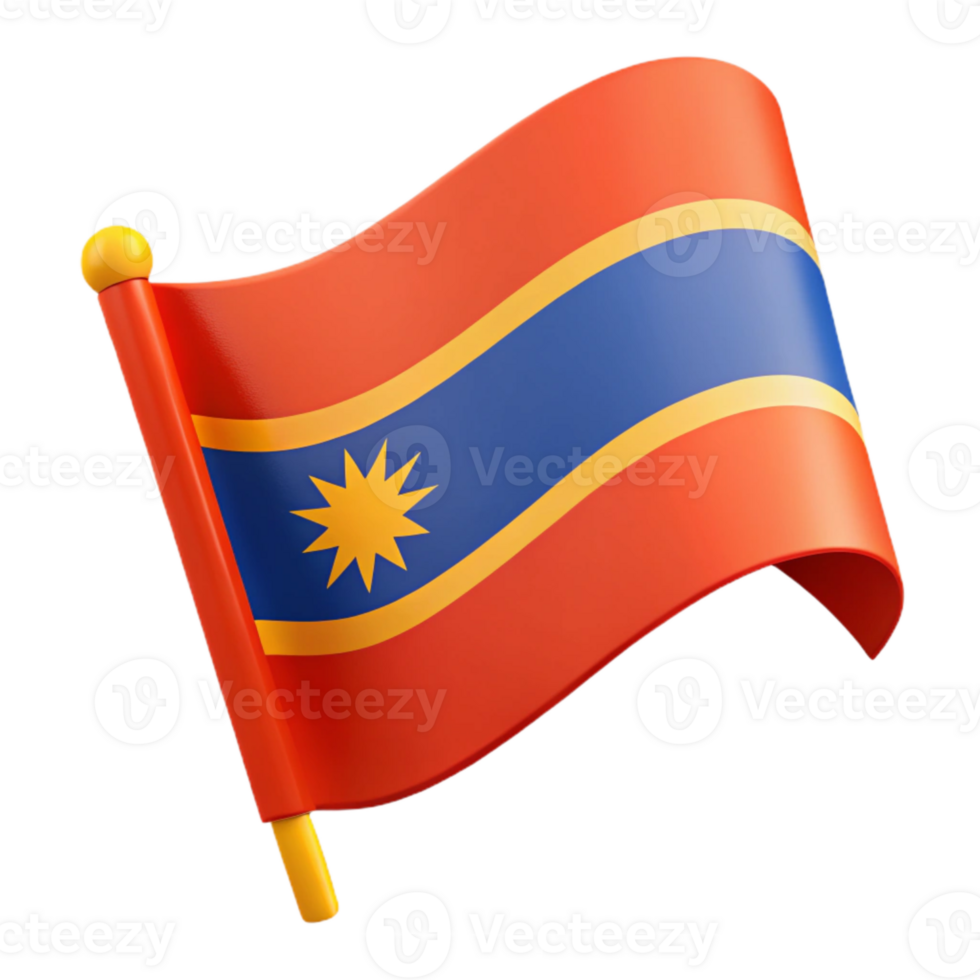 Waving Flag of the Republic of Karelia png