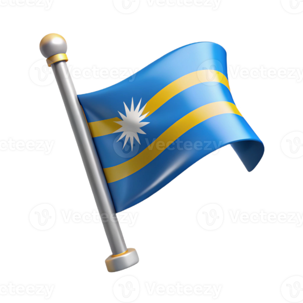 Waving Flag with Yellow Stripes and White Star png