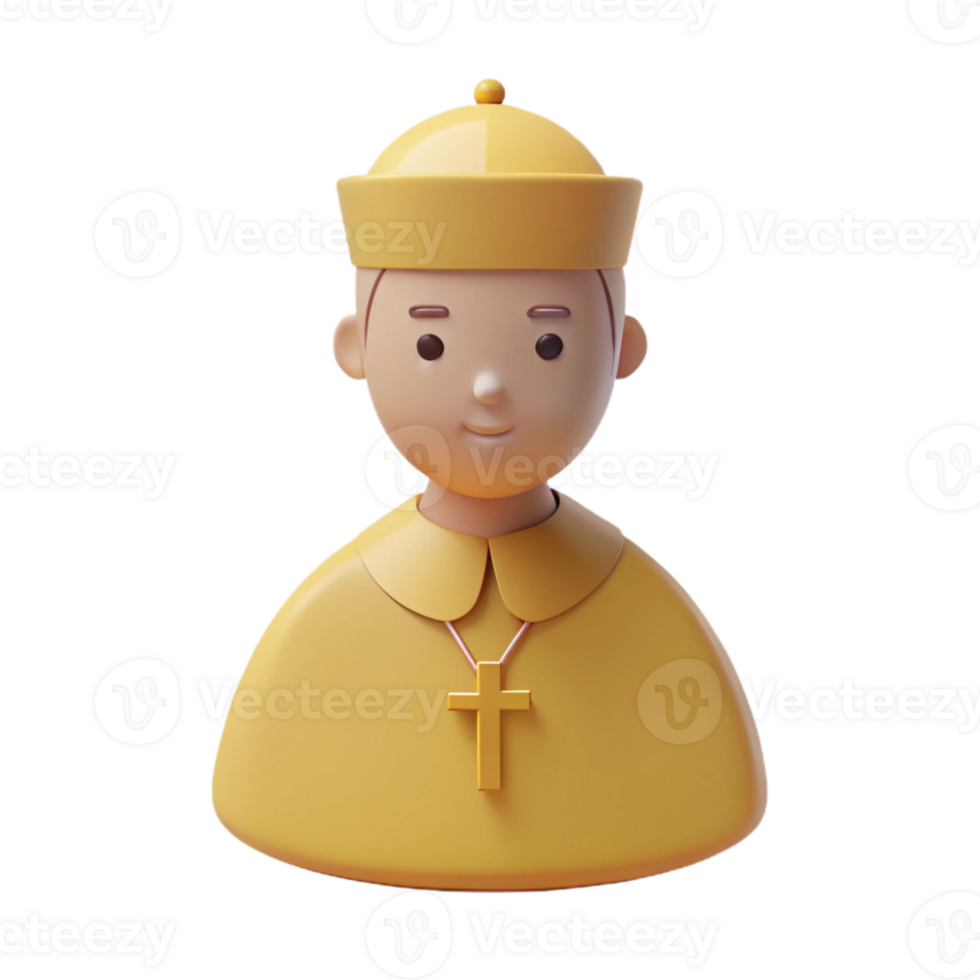 3D Illustration of a Religious Figure png