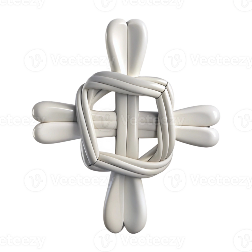 Abstract White Balloon Sculpture png