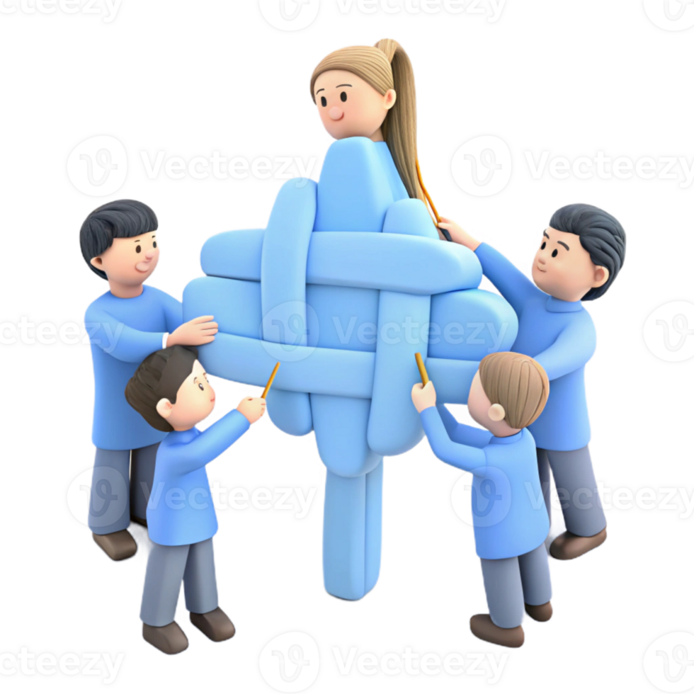 trabalho em equipe uma grupo do pessoas trabalhando juntos png