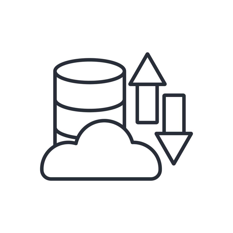 hosting icon. .Editable stroke.linear style sign for use web design,logo.Symbol illustration. vector