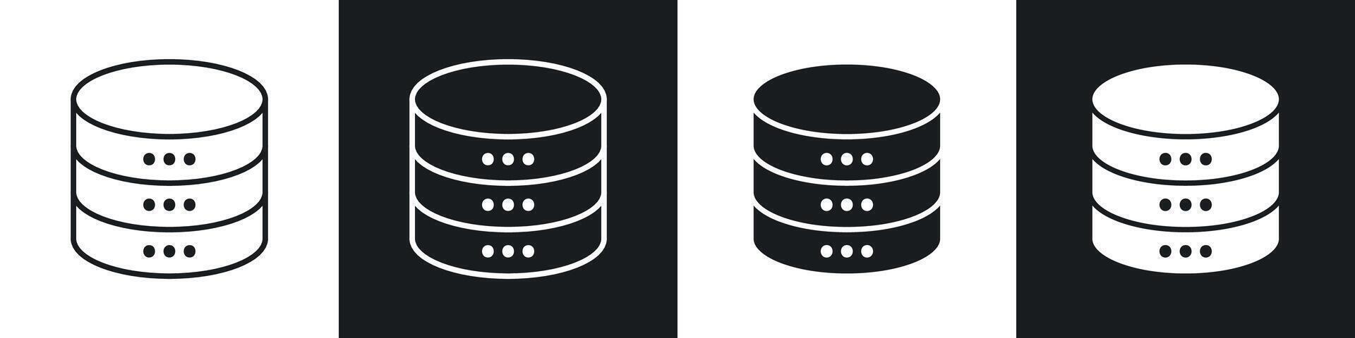 Database vecor icon set 52575200 Vector Art at Vecteezy