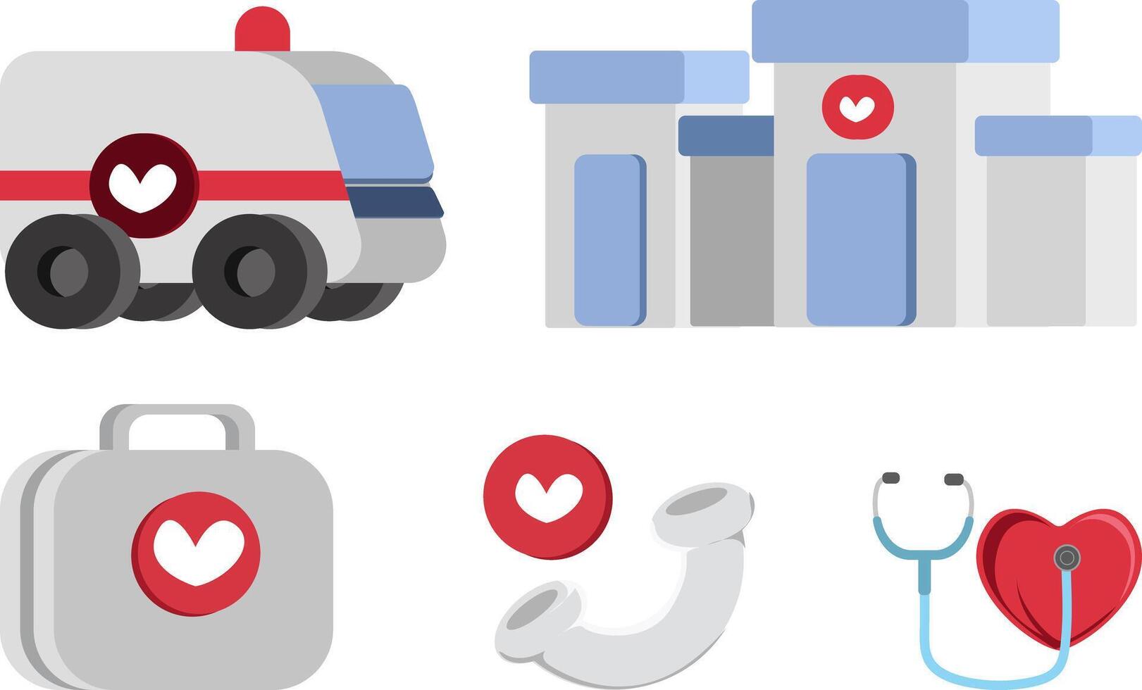 Medical Emergency Services Icons for Healthcare vector