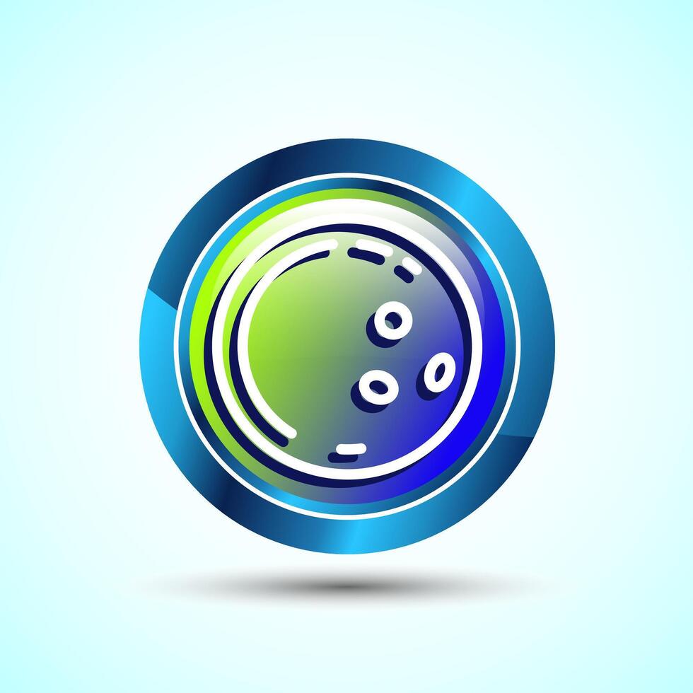 Coconut fruit icon design illustration, Organic fruit icon sign for apps and websites, Glossy Round Button Design vector