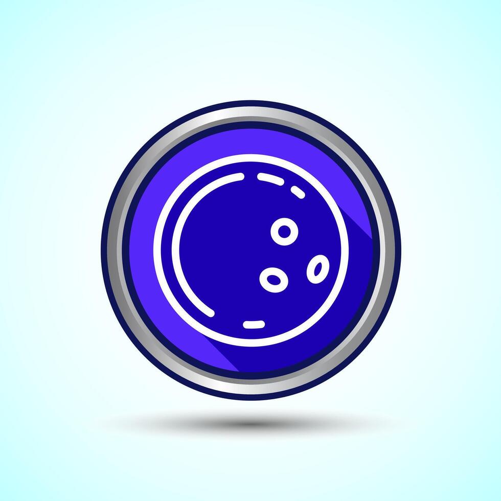 Coconut fruit icon design illustration, Organic fruit icon sign for apps and websites, Blue Shadow Button Design vector