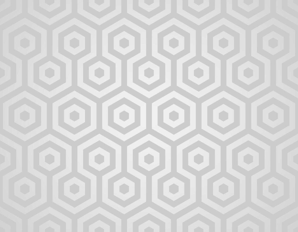 Geometric pattern composed of interlocking hexagons in varying shades of silver gray creating a sense of depth and repetition. Simple and minimalistic modern abstract texture vector