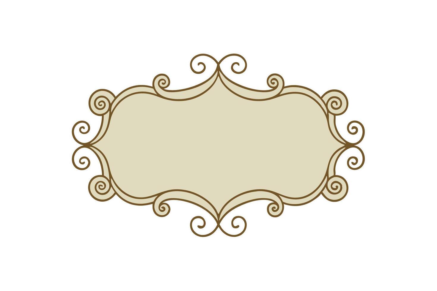 Ornamental Vintage Frame Design in Classic Victorian Style for Art Deco Projects vector