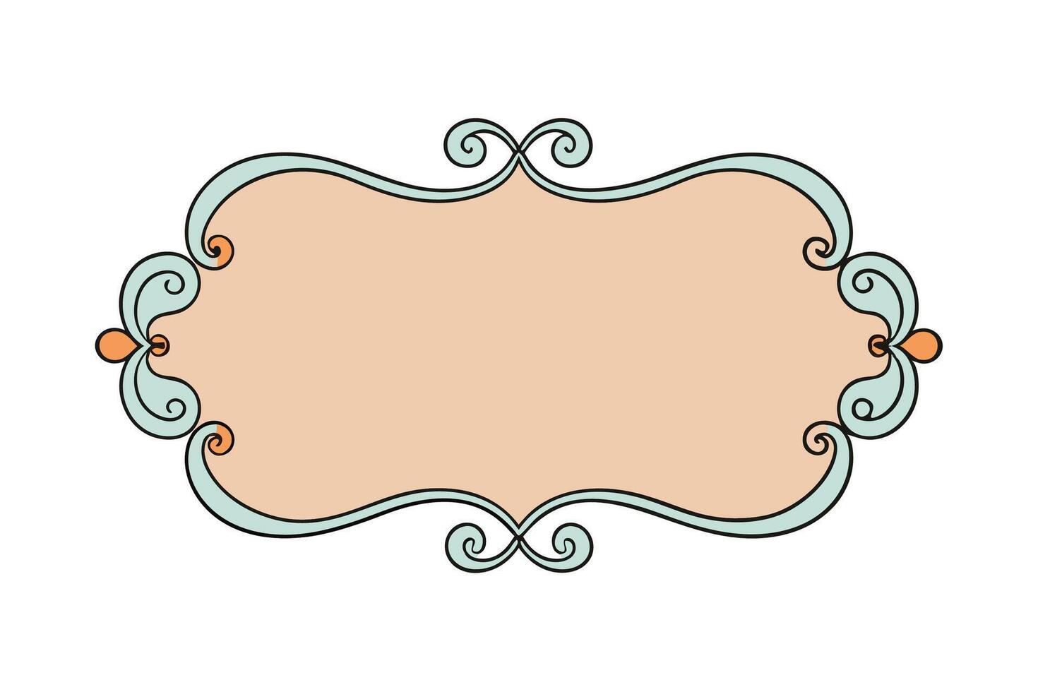 Vintage Style Ornamental Frame Illustration Featuring Intricate and Decorative Details vector
