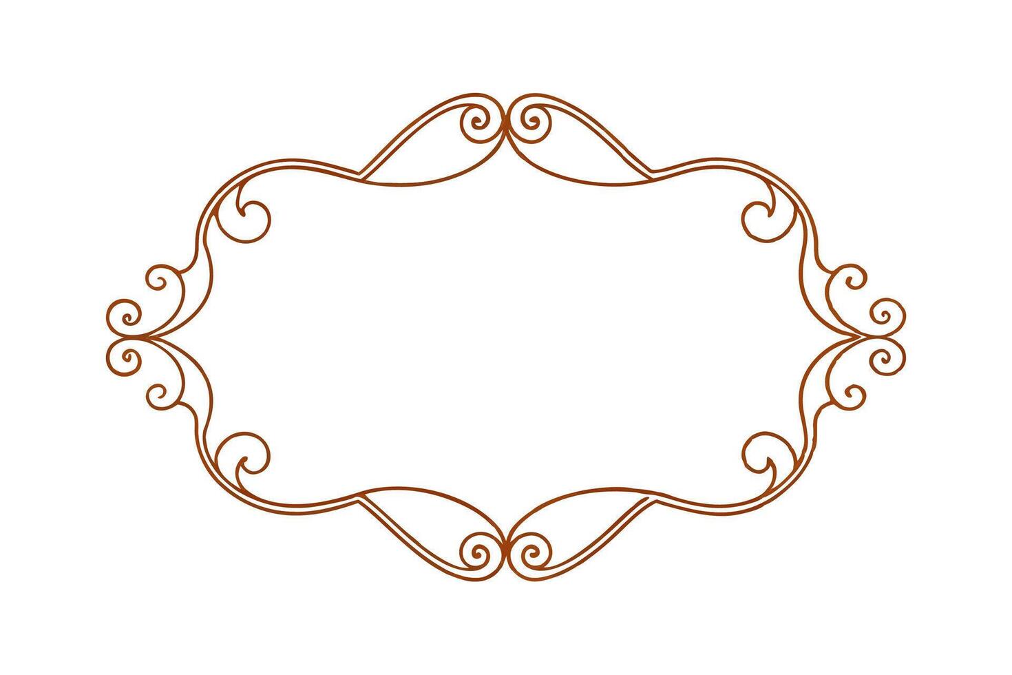 Retro Decorative Ornamental Frame in Vintage Style for Classic Design Elements vector
