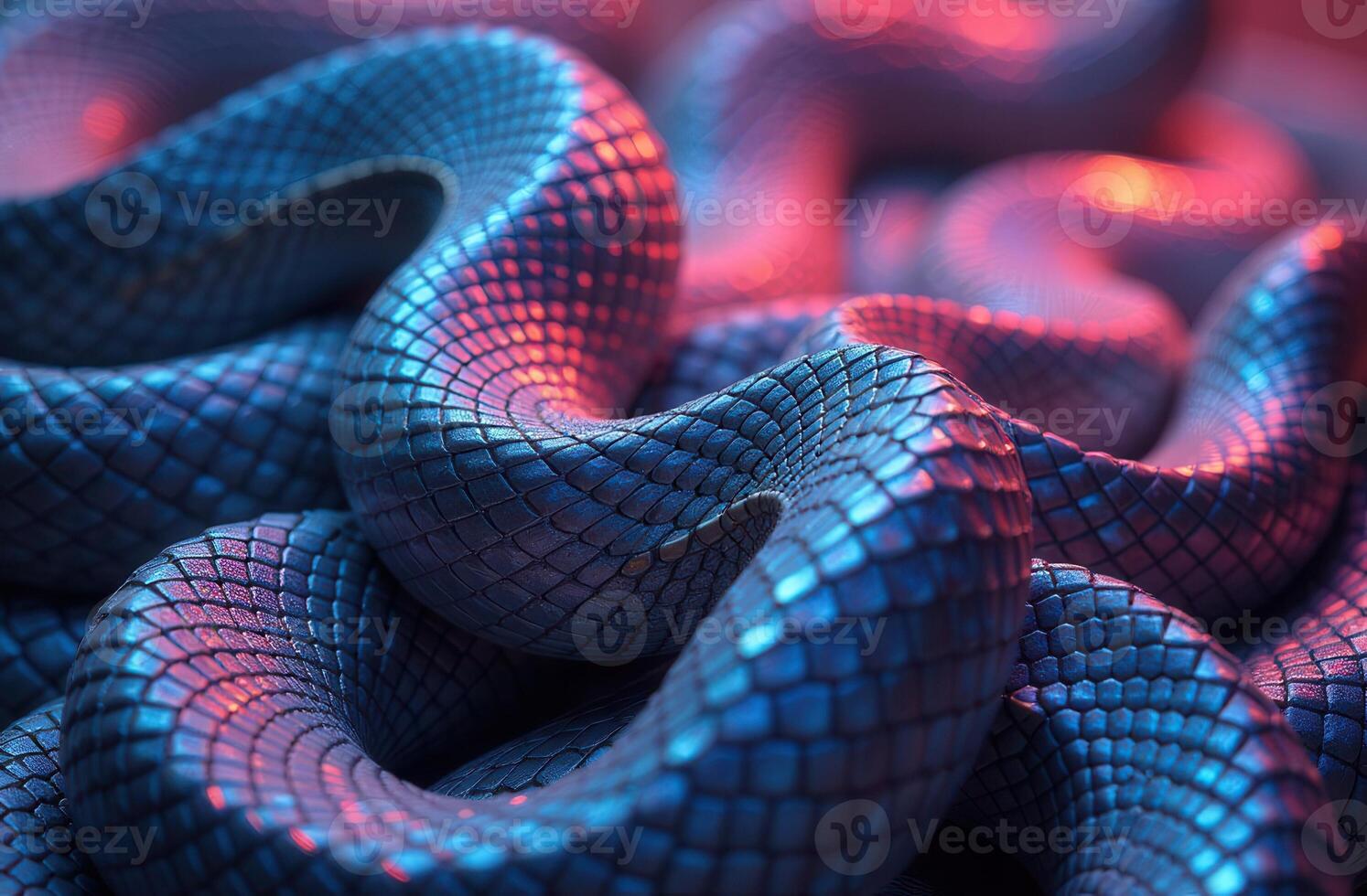 snake scale background, textured design. Holographic iridescent color wrinkled foil photo