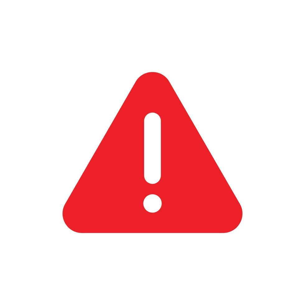 Attention sign icon. Warning icon design vector