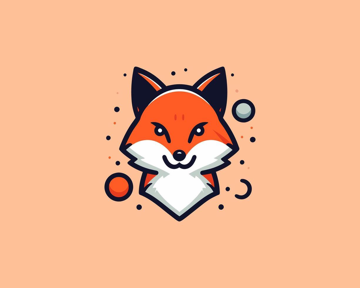 Fox logo design vector