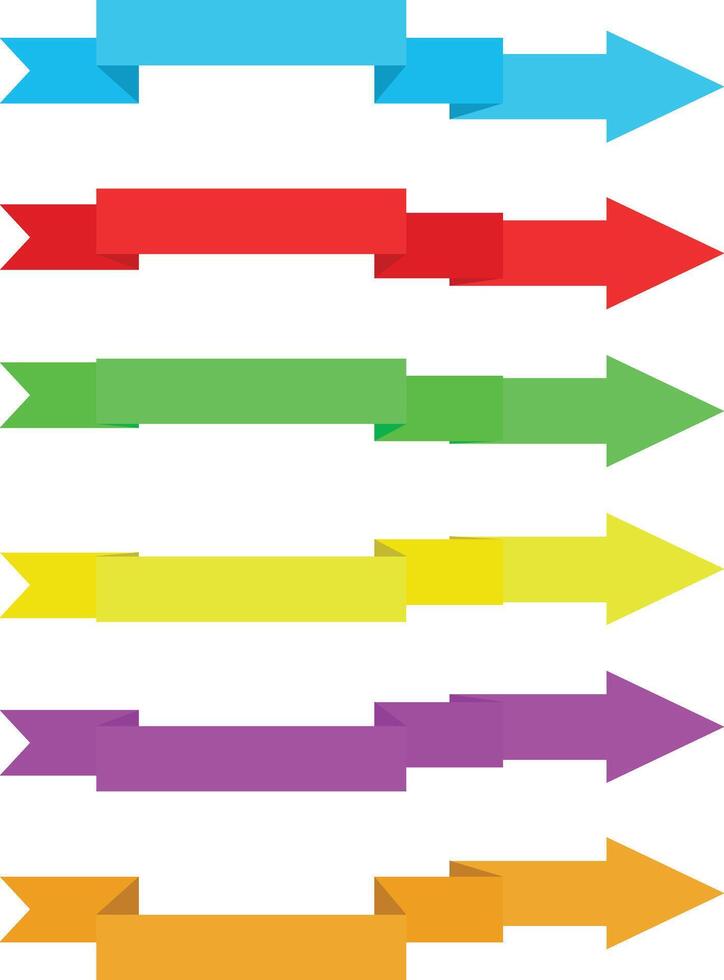 Colorful ribbons with arrow illustration vector