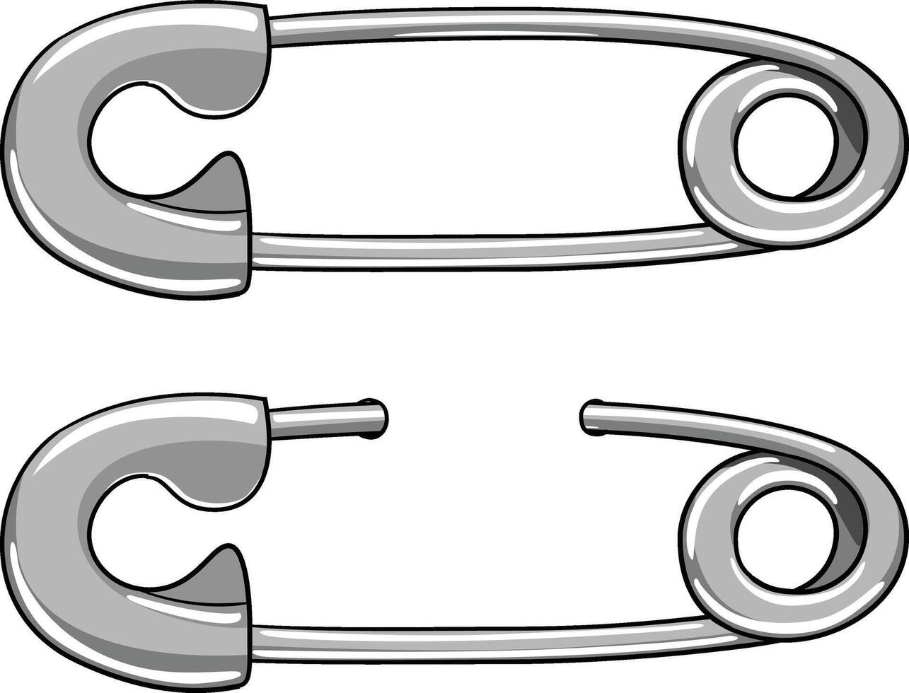Safety pin illustration vector