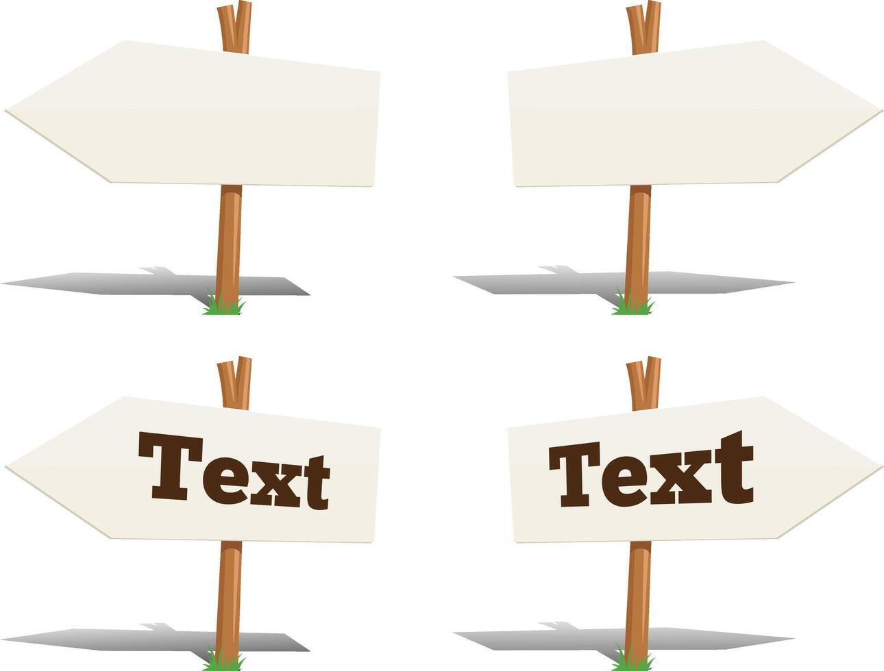 Direction pointer with text illustration vector