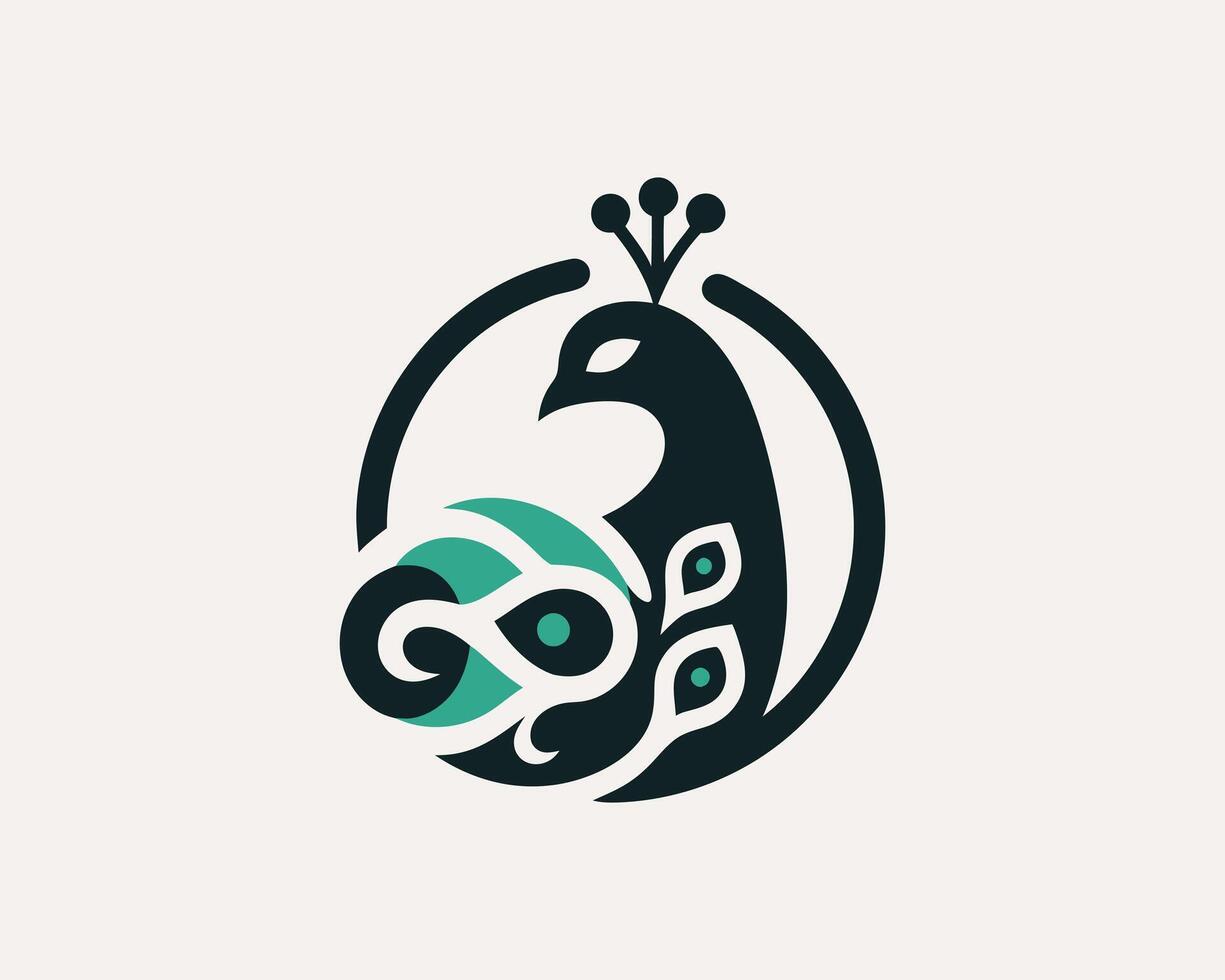 A logo for a company that is called 'peacock' vector