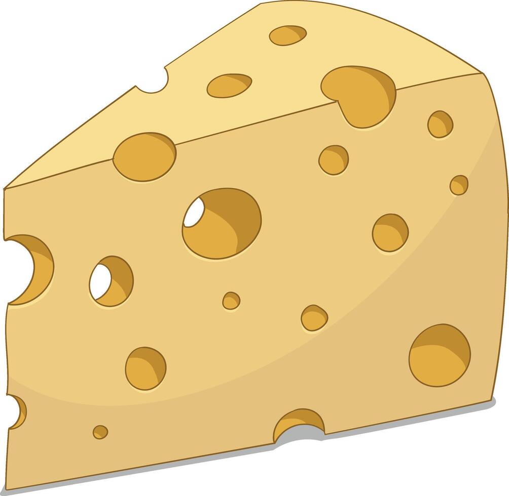 Slice of cheese illustration vector