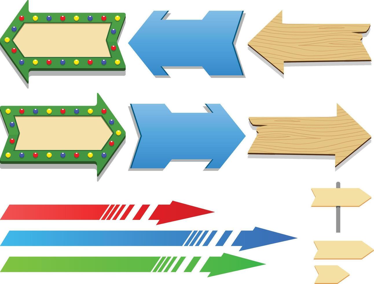 Set of different arrows illustration vector