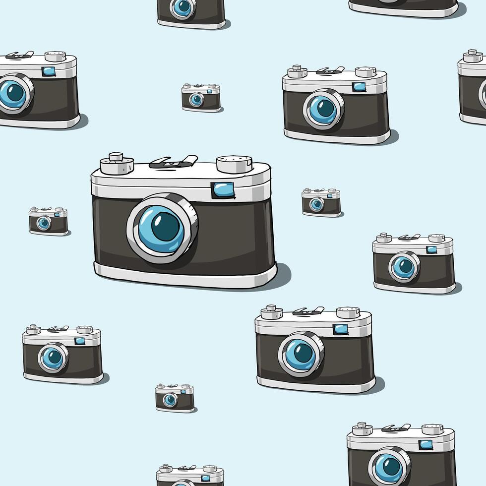 Seamless camera background vector