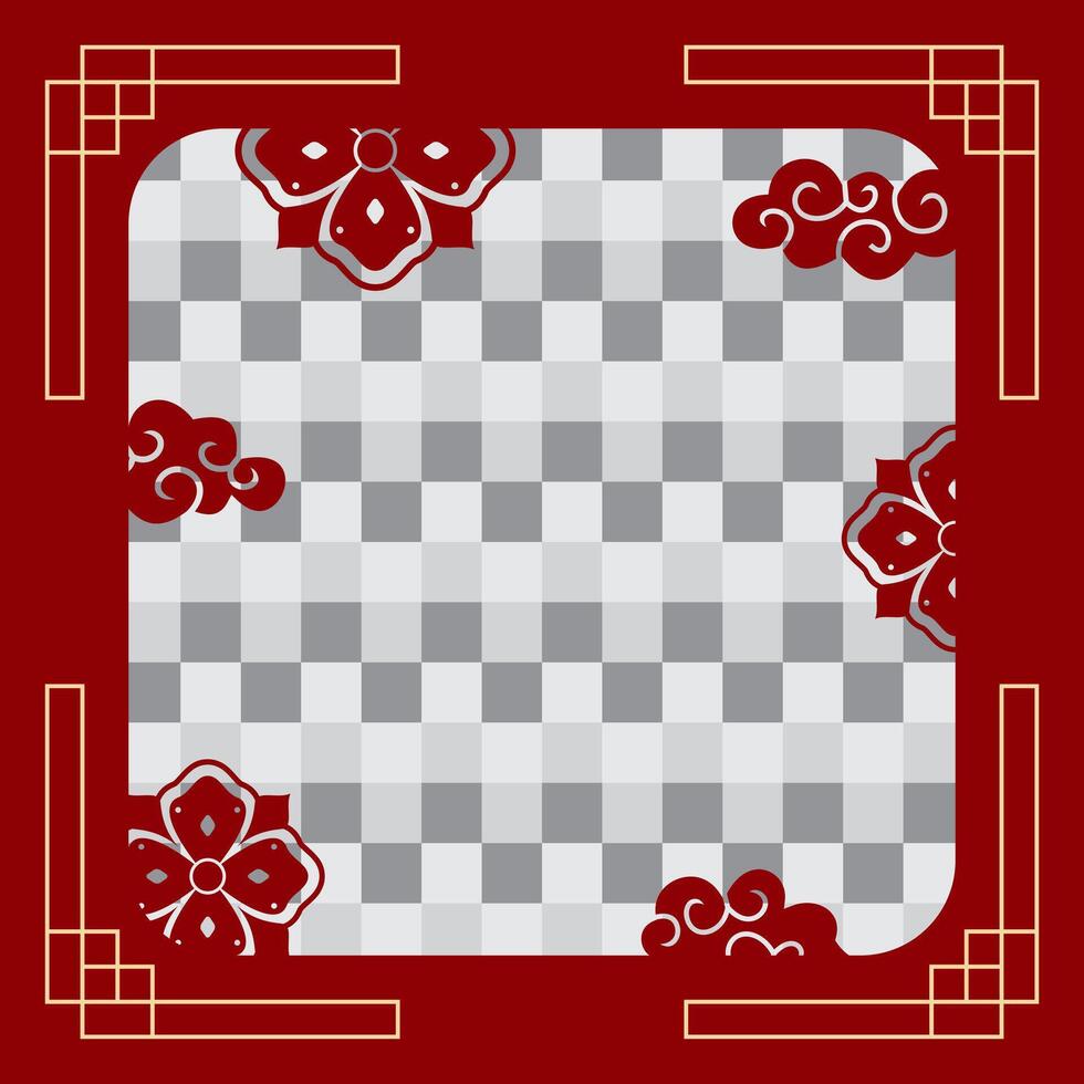 Border frames for photos, icons, invitations during Chinese holiday celebrations vector