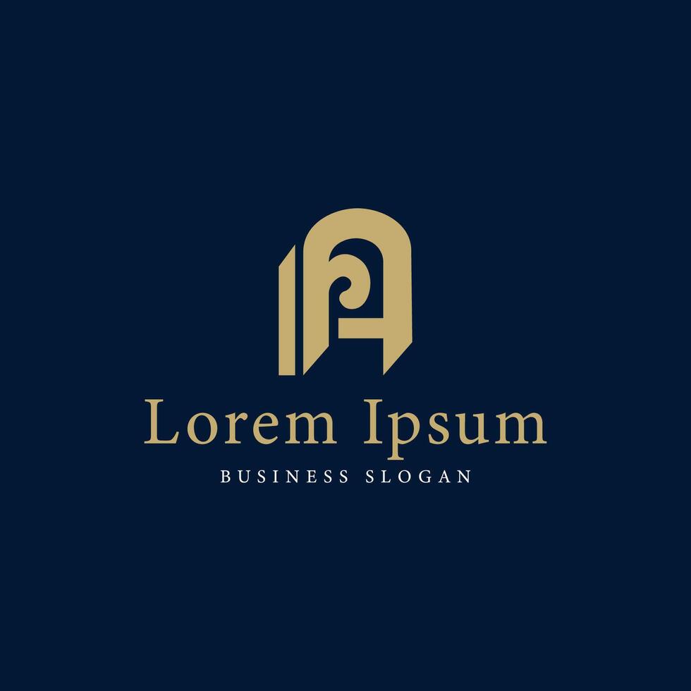 Modern logo template design Letter R A minimalist vector