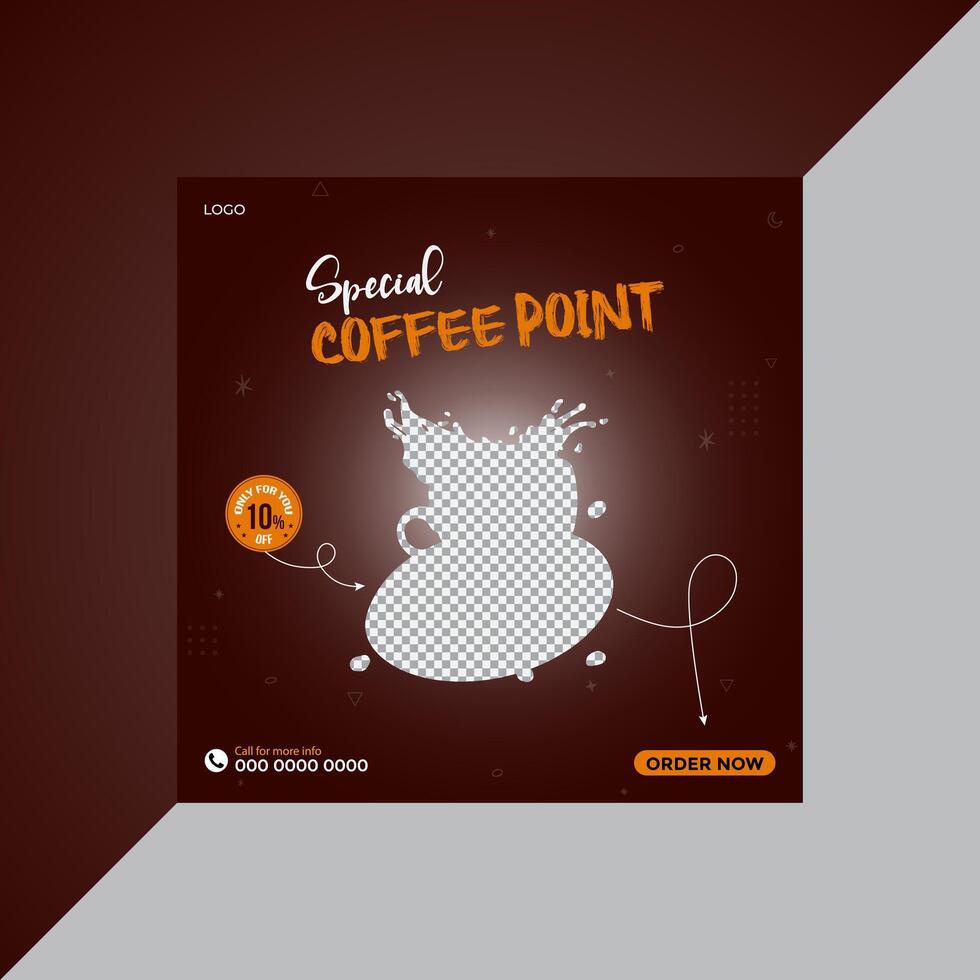 Special Coffee Social Media Post vector