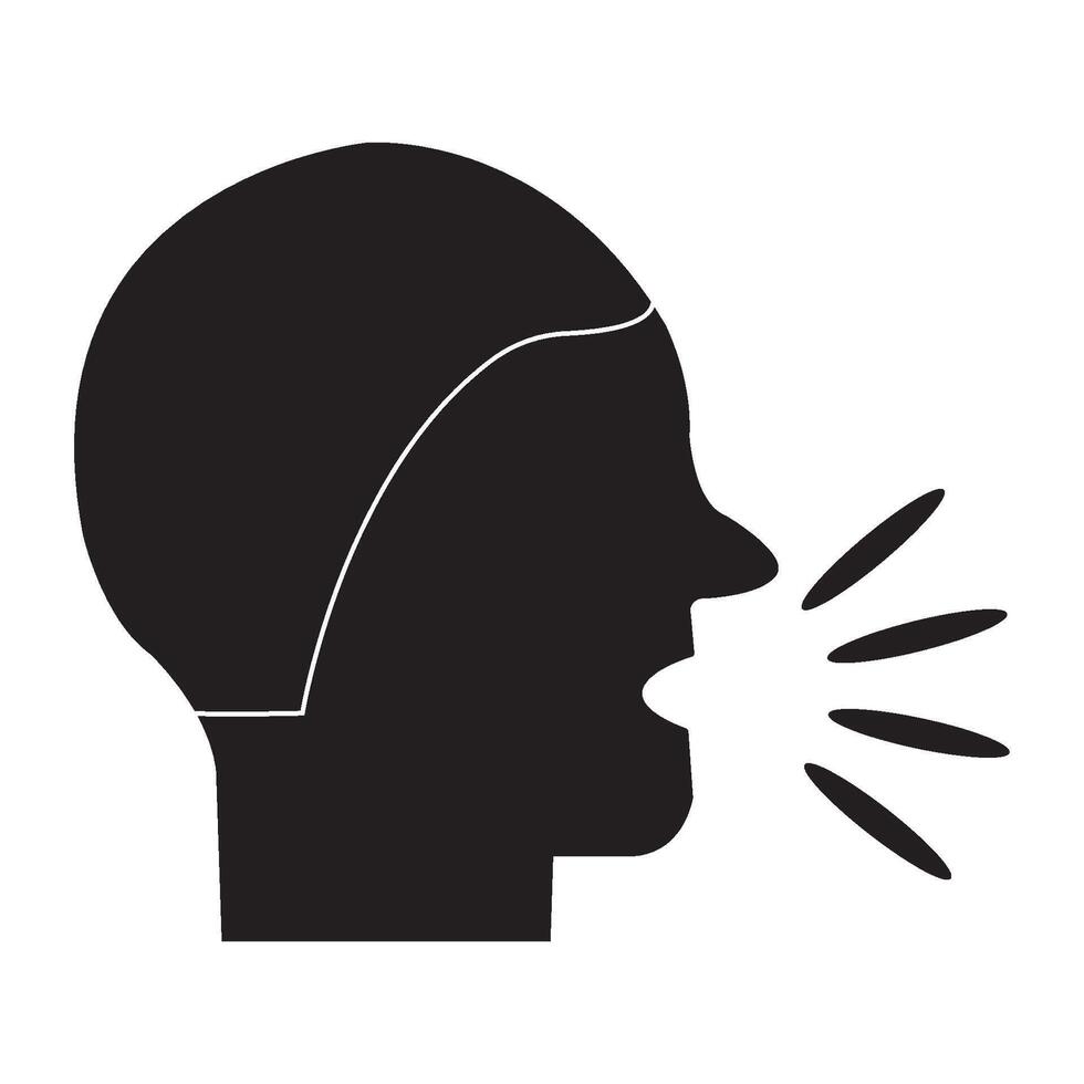coughing person icon vector