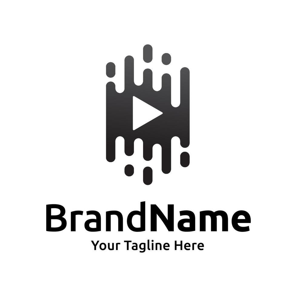 A black and white logo for a brand name vector