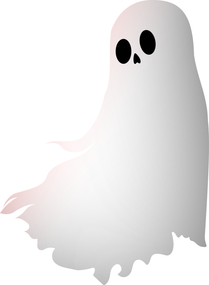 cute floating ghost art. png