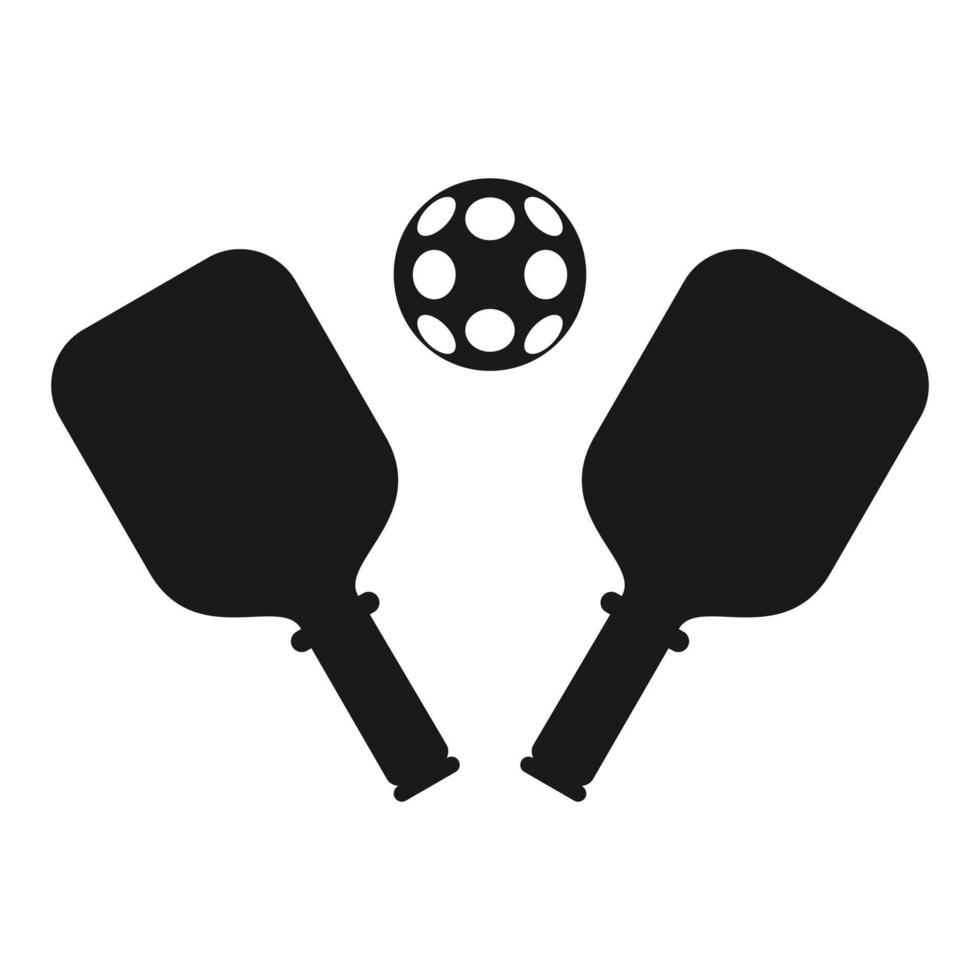 PICKLEBALL RACKET AND BALL vector