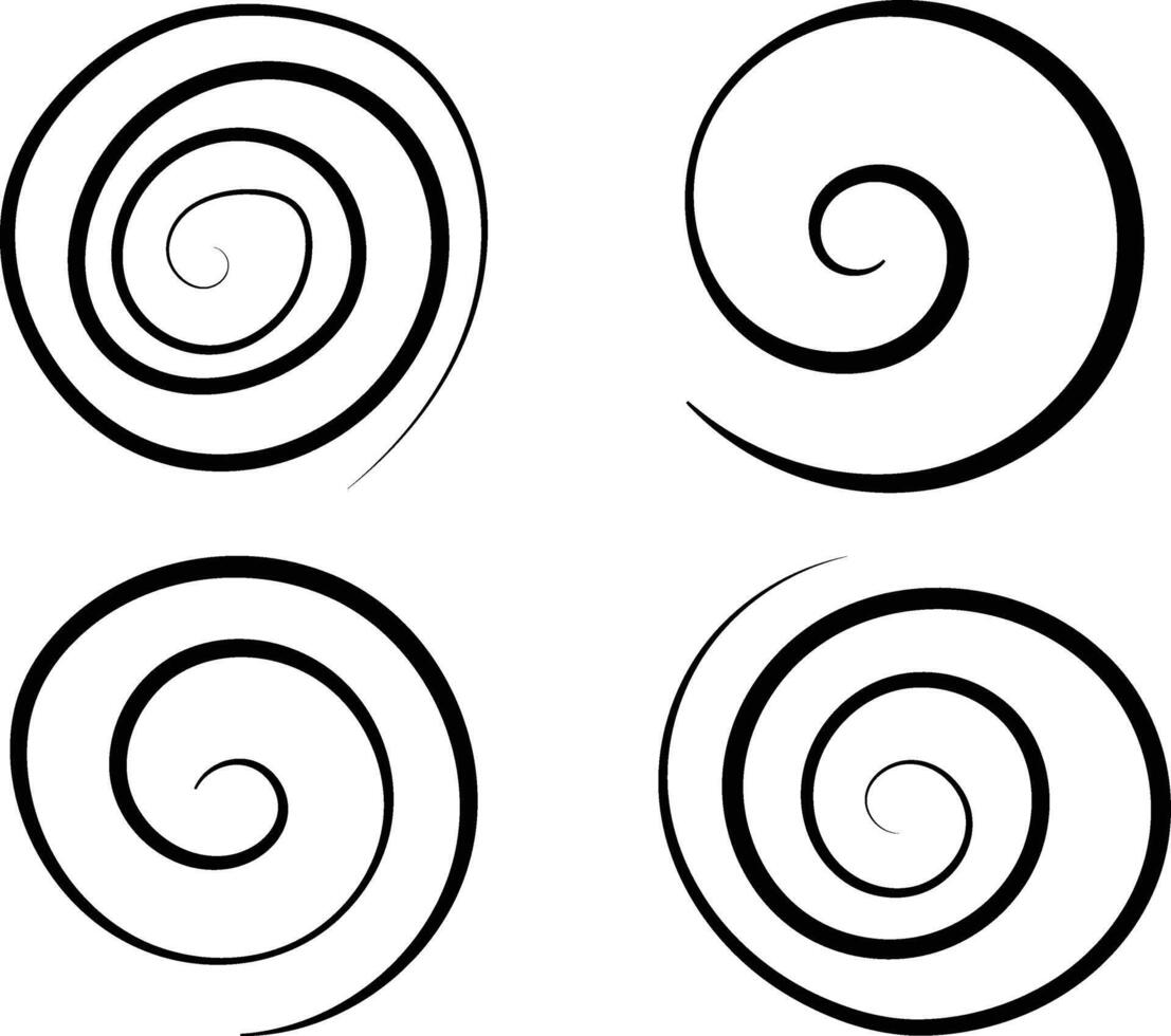 Spiral Hand Drawn Symbol Shape vector