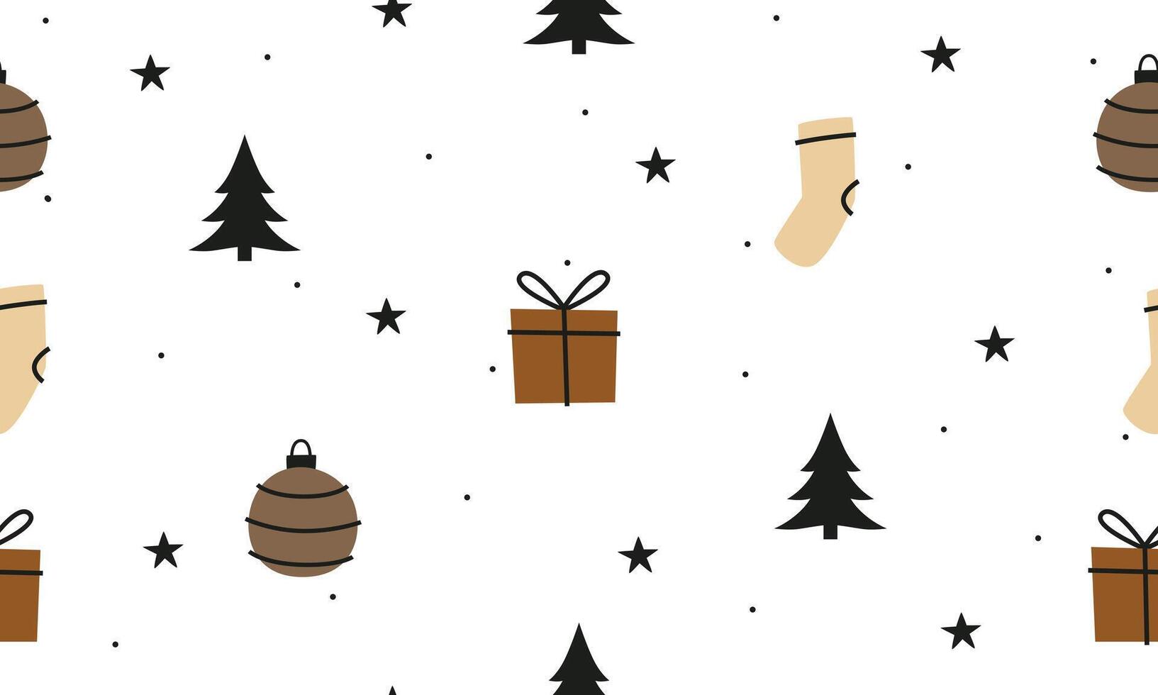 Christmas theme wrapping paper seamless pattern illustration vector