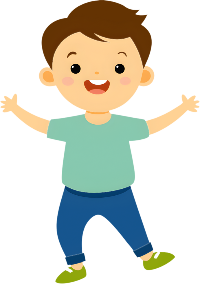 Cartoon boy displaying funny expressions for fun designs. . png