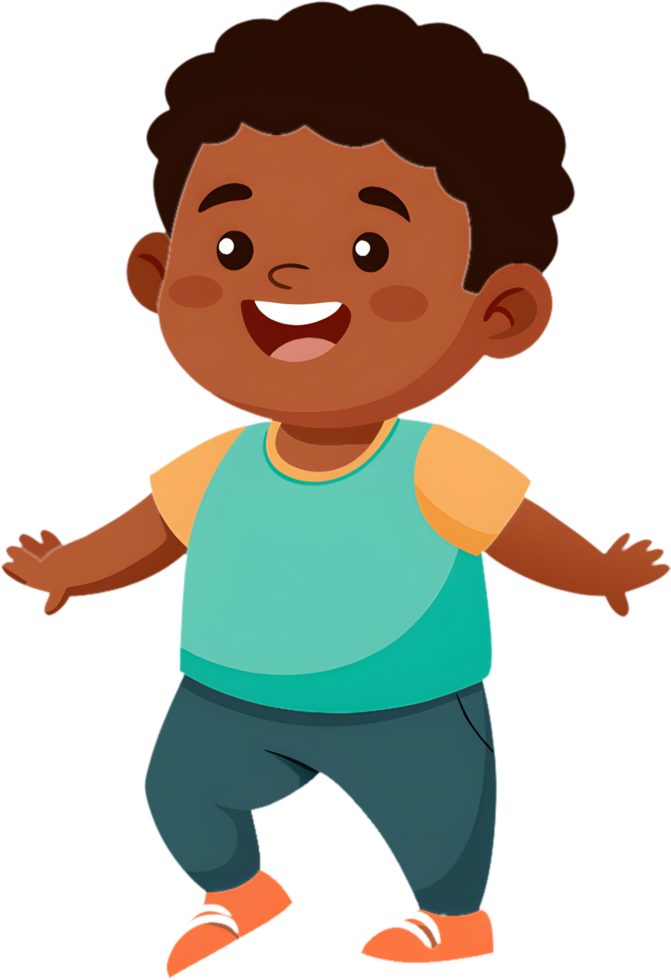 Cartoon boy featuring hilarious facial expressions illustration. . png