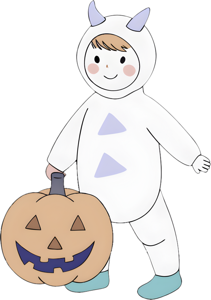 Adorable Halloween character costume for cartoon boy. . png