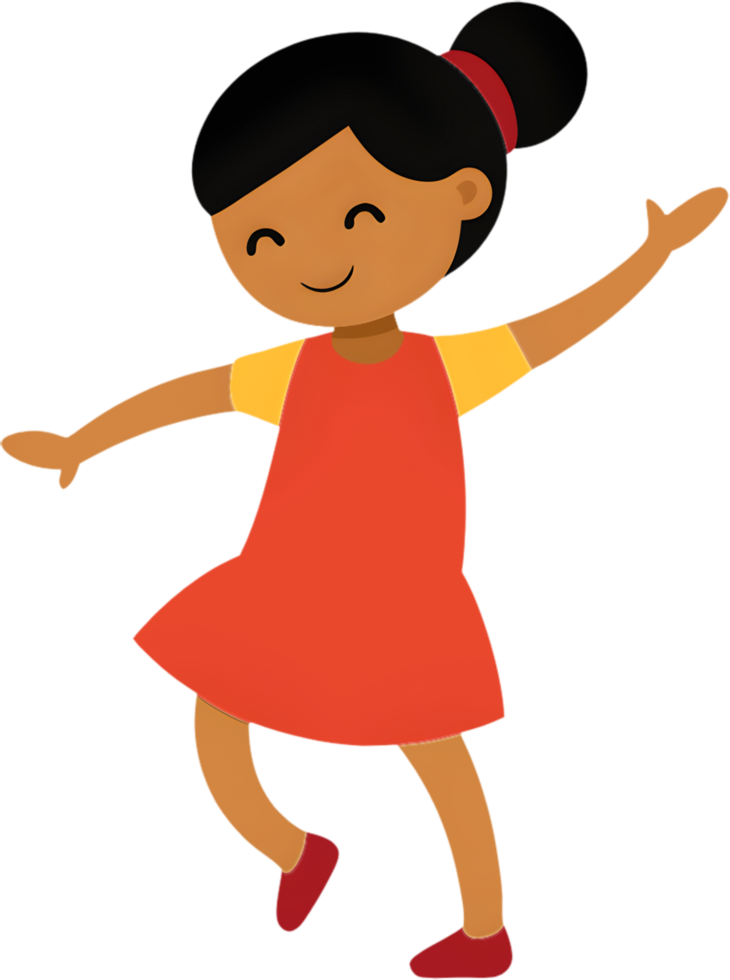 Cartoon girl character with amusing faces clipart bundle. . png