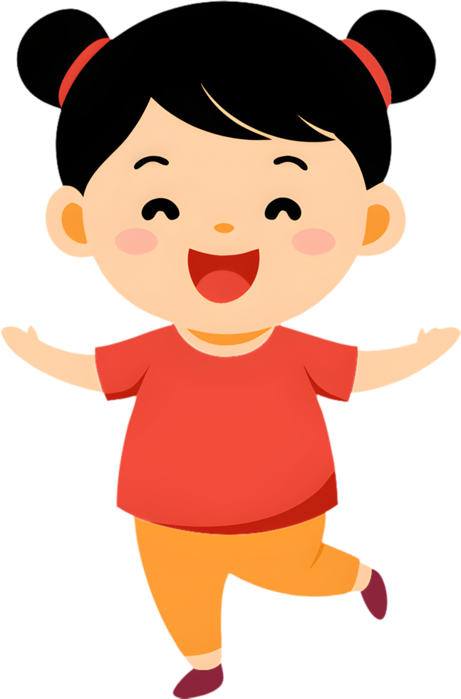Cartoon girl character with silly emotions clipart download. . png