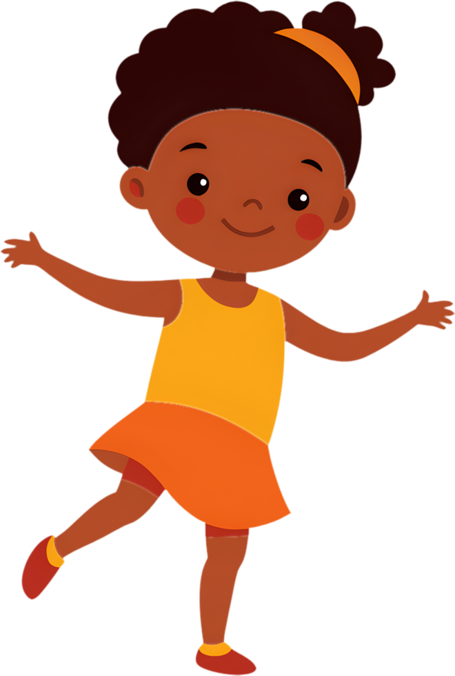 Sweet cartoon girl with funny expressions clipart collection. . png